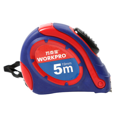 

WACKER WORKPRO W061007N all-inclusive plastic self-locking metric steel tape measure red&blue color steel tape measuring tools 75 25mm