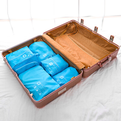 

Space Studio waterproof travel storage bag luggage sorting bag clothing storage 7 sets of blue