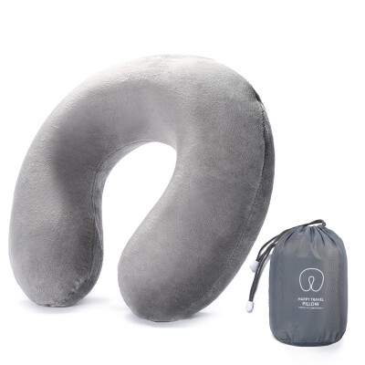 

40,000 km u pillow airplane car travel portable neck pillow office comfortable lunch break pillow slow rebound removable washable cotton SW1224 gray