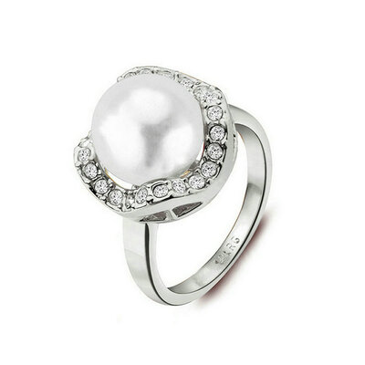 

Yoursfs@ Graceful Simulated-Pearl Pendant Rings for Women Petal Flower Gorgeous Wedding Engagement Bague Femme Wholesale