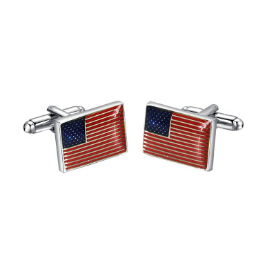 

Yoursfs@ USA Flag Stainless Steel Men's Business Wedding Cuff Links for Best gift