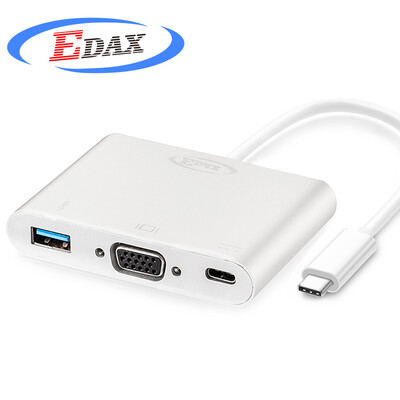 

EDAX Type-C to VGA High Definition Converter Apple New MacBook Accessories USB-C Extended Charge Adapter Adapter Cable Splitter HUB Hub E018