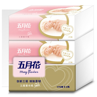 

May Flower (May Flower) pumping women and women 3 layer 170 pumping tissue paper * 3 packets (large size