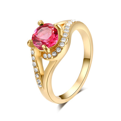 

Yoursfs@ Gorgeous 18K Rose Gold Plated Shinning zircon Ring for Wedding