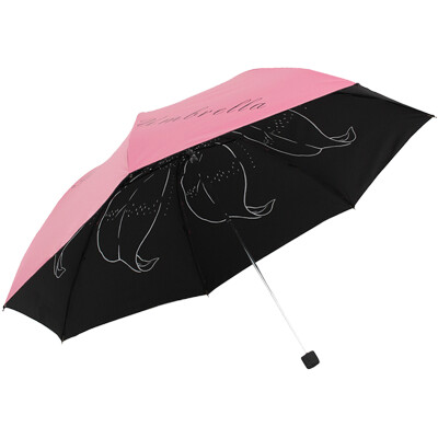 

[Jingdong supermarket] paradise umbrella (sunscreen index UPF50 +) achievements dream condensate silk black rubber three fold pencil sunny umbrella sun umbrella green (lake green) 31020E