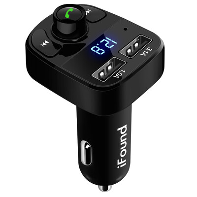 

IFound FZ-22 Bluetooth Dual-Port Car Charger Music Player&FM Radio
