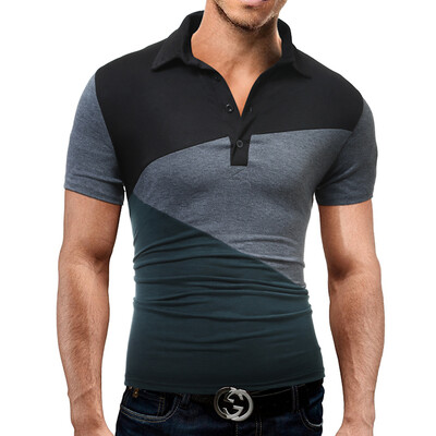

Brand MenS T Shirt 2017 Summer Fashion Lapel Short-Sleeved Tees Male Camisa Casual T-Shirt Slim Male Tops Tees DD02