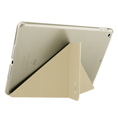 

Baseus) Apple new iPad protective cover 2017 new iPad7 protective shell drop three fold stent 9.7 inch leather Khaki