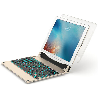 

BOW HB102B-A ipad air1 / new new ipad dedicated keyboard protection shell gold colorful backlight