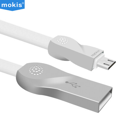 

Moxi (mokis) zinc alloy Andrews data cable / charge line / mobile phone charger line / Micro usb 1.5 meters white for Samsung Huawei millet Meizu Lenovo, etc.