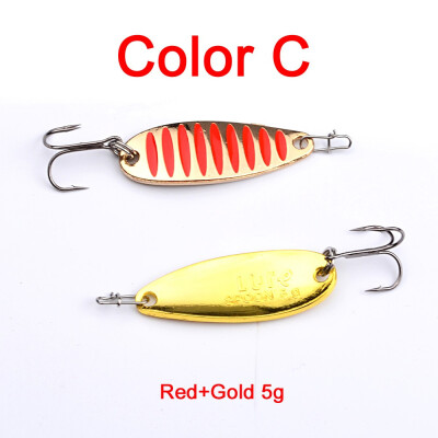 

1PC Top Fishing Fishing Lures 7 цветов рыболовные снасти 3-5-7,5 г металла Приманка рыбалка приманки 6-8-10 # высокой углеродистой крючок ложка приманки