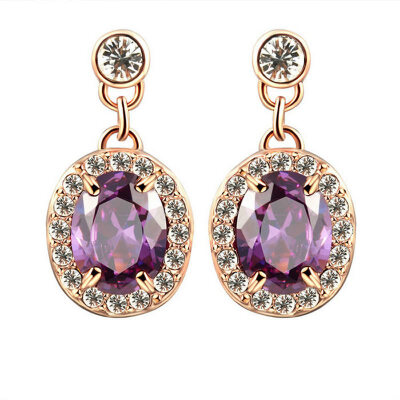 

Yoursfs@ CC Trendy Three Color Drop Earrings Rose Gold Plated Vintage Dangle Earring Pendientes Mujer Moda Online Shopping India