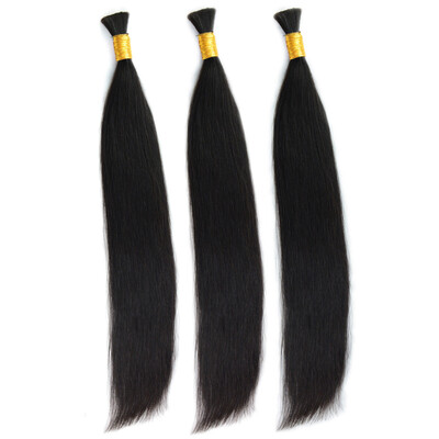 

Human Hair Bulks 7A Brazilian Straight hair Unprocessed human hair Bulk 3pcslot virgin Brazilian hair extensions in free shipping