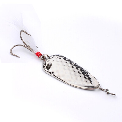 

1PC Spinner Fishing Lure Spoon 7g Spoon Lures Серебряный цветной рыболовный снасти Смешанный крюк Металлический бас-байт