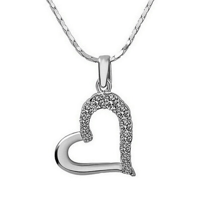 

Yoursfs® 18K White Gold Plated Heart Of Love Necklace Use Multi Austrian Crystal Fashion Necklace