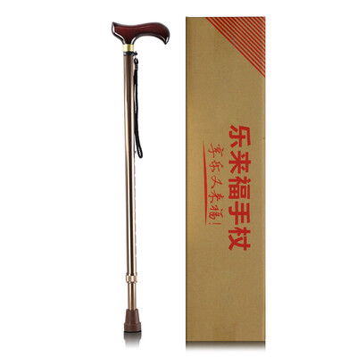 

Le Lai Fu REALLIFE solid wood handle aluminum crutches elderly walking stick retractable adjustable stick I02YBZ