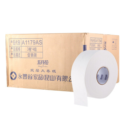 

May Flower May Flower toilet paper 2 layer 230 meters business large roll of toilet paper 12 volumes Zhengxiang sales