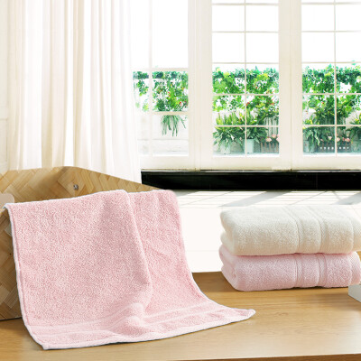 

Fu-day jade jade cotton towel 2 installed 32 Xinjiang combed cotton class A non-fluorescent plain adult towel wash towel 95 g / Article 34 * 74cm powder + rice