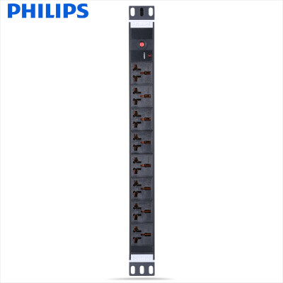 

Philips PHILIPS 8-hole wireless self-wiring overload protection PDU cabinet socket plug plug-in board wiring board 10A 16A dual-use hole drag line board