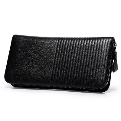 

Caroris new men's hand Baotou layer of leather business tide long wallet large-capacity clutch