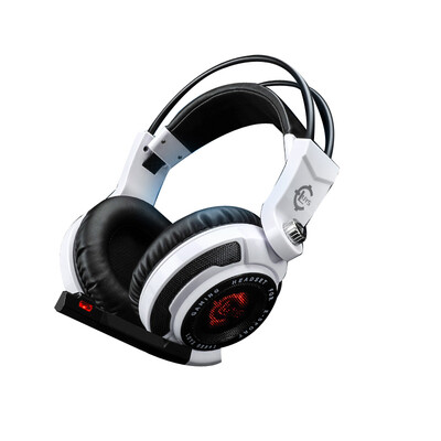

Звуковой рекордер (LUYS) 7.1-канальная гарнитура Shocking Headset USB Shock 7.1 Звуковая карта Гарнитура Светодиодный светящийся наушник Микрофон 941 Белый