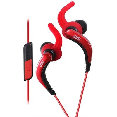 

JVC ETR40 in-ear sports headset new trend crankshaft support a key wire control body wash water level IPX5 IPX7 quite red