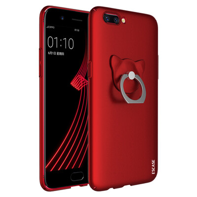 

ESCASE OPPO R11 телефон оболочки отправить кольцо пряжки серии краска все включено кожа чувствовать кожу чувствовать твердую оболочку, защитный рукав синий