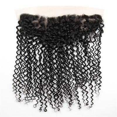 

7A Brazilian Curly Frontal Closure Ear To Ear Brazilian Kinky Curly Lace Frontal Closure Unprocessed Human Hair Frontal Closure