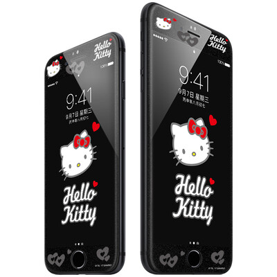 

Отличный плюс подлинный HelloKitty Apple iPhone6s / 6 закаленная пленка углеродного волокна мягкая сторона закаленная стеклянная пленка флеш-пленка цветная возлюбленная Katie