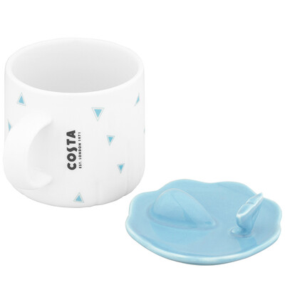 

Coffee family COSTA ceramic mug small whale series creative gift with cup lid coffee cup water cup whale star sky 355ml