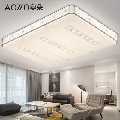 

AOZZO Living Room LED Ceiling Light Simple Modern Lighting Rectangular Ceiling Lamp Bedroom Lamp 81 * 60CM Promise Polishing 72W CL40635T