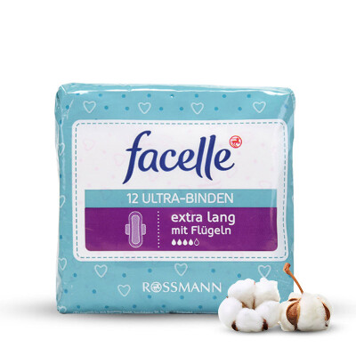 

Farex (facelle) thin series of 4 drops of cotton material thin cotton soft wingguard sanitary napkins daily 285mm 12 tablets [imported from Germany