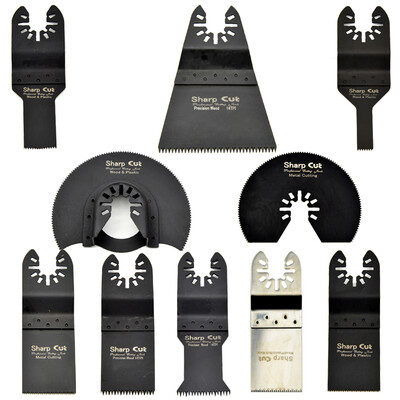 

10mm - 88mm 10pcs kit Saw Blades For Oscillating Multi Tools fit for multimaster power tools as FeindremelTCHfor wood cutting