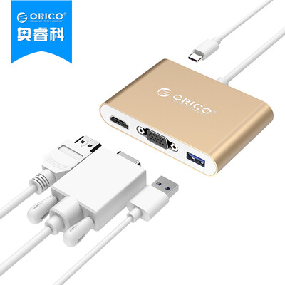 

Отдел Оррик (ORICO) RCHV USB3.0 разветвитель поддерживает тип C переключатель HDMI / VGA HD конвертер ступиц MACBOOK алюминиевые удлинительные аксессуары золото