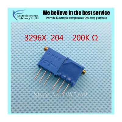 

10Pcslot 3296X-1-204LF 3296X 204 200K ohm side regulation Multiturn Trimmer Potentiometer High Precision Variable Resistor