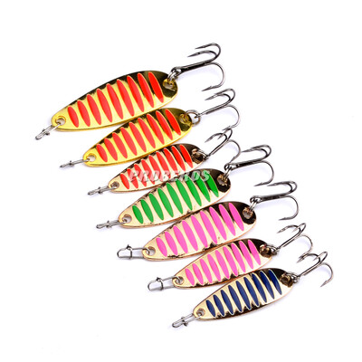 

1PC Top Fishing Fishing Lures 7 цветов рыболовные снасти 3-5-7,5 г металла Приманка рыбалка приманки 6-8-10 # высокой углеродистой крючок ложка приманки