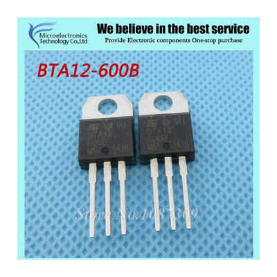 

10pcs free shipping BTA12-600B BTA12 BTA12-600 Triacs 12 Amp 600 Volt TO-220 new original