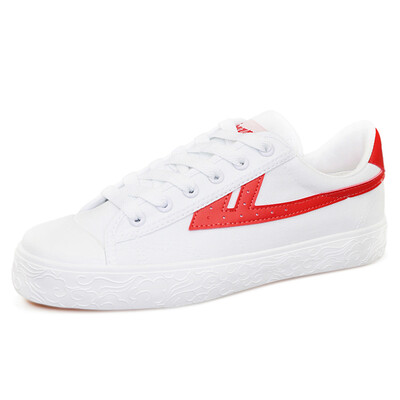 

Warrior canvas shoes low to help casual couple models with flat-bottom sports WL0003T red&white 39