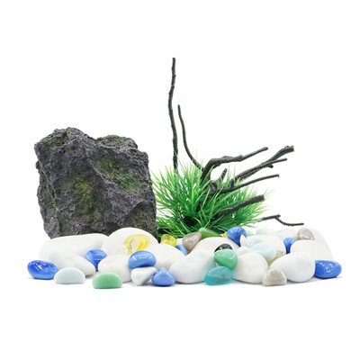 

NaturalColor aquarium decoration landscaping package resin crafts simulation Qinglong stone Shen wood suits