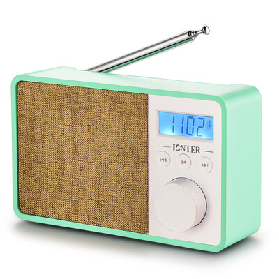 

JONTER M35 Wireless Bluetooth Speaker Radio Phone Calls Portable Cards Audio Sky Blue