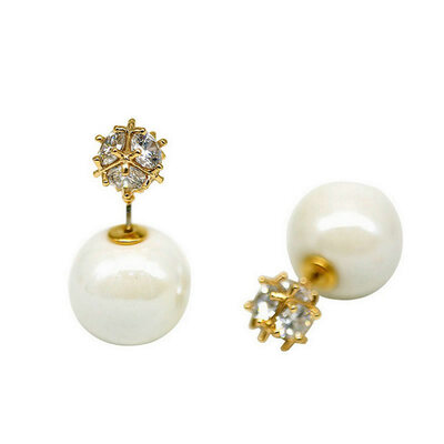 

Yoursfs@ 18k Gold Plated Cubic Zircon Ball-shaped Stud Earring With