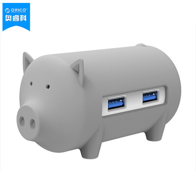 

ORICO H4018-U3 Creative Pig 3 USB3.0 Splitter Ноутбук HUB Настольный концентратор SD / TF Card Reader Серый