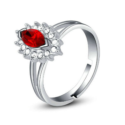 

Yoursfs Big Water Drop ct Zircon Ring with Micro Paved CZ Stone Around Trendy Party Rings for Women