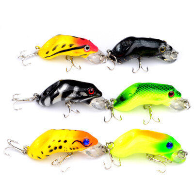 

1PC Fishing Lure Soft Artificial FISHING Bait Lures 6 color fishing tackle Topwater Hook 55mm/8.8g