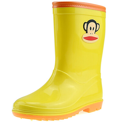 

PaulFrank big mouth monkey childrens rain boots men&women baby tube rain boots rubber shoes water shoes PF1003 yellow 29 yards