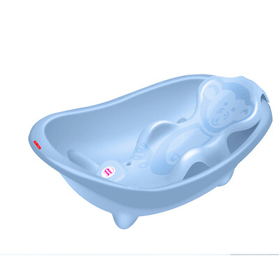 

OKBABY baby tub Italy imported baby tub baby tub split recliner removable shower basin pearl blue