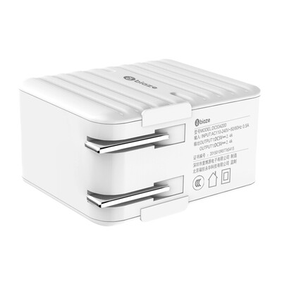 

BIAZE mobile phone flatbed charger plug 5V 34A multi-function dual USB for Apple Samsung millet Huawei Meizu glory OPPO M5