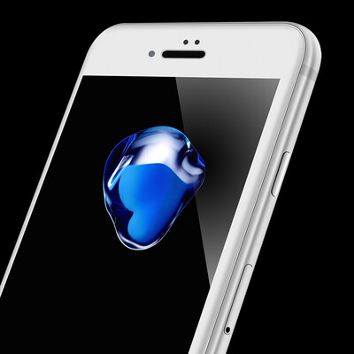 

[Два штуки оборудования] отличное яблоко 7 закаленное пленка / iPhone7 экран экрана мобильного телефона 3D поверхность полный охват стеклянной пленки мягкий край измельченный 4,7 дюйма белый