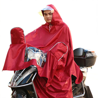 

Leilong poncho 5612X electric motorcycle raincoat battery car lengthening increase thickening single poncho all-inclusive wet feet male&female adult red