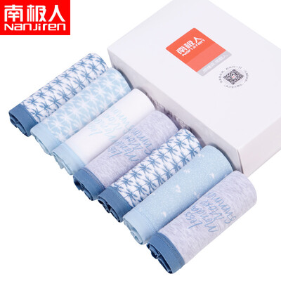 

Antarctic women&39s underwear triangular breathable comfortable printing women&39s large size week women underwear 7 gift box M code